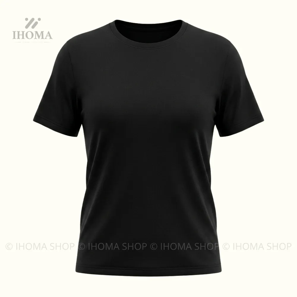 تيشرت قطني داخلي (اسود, XS)